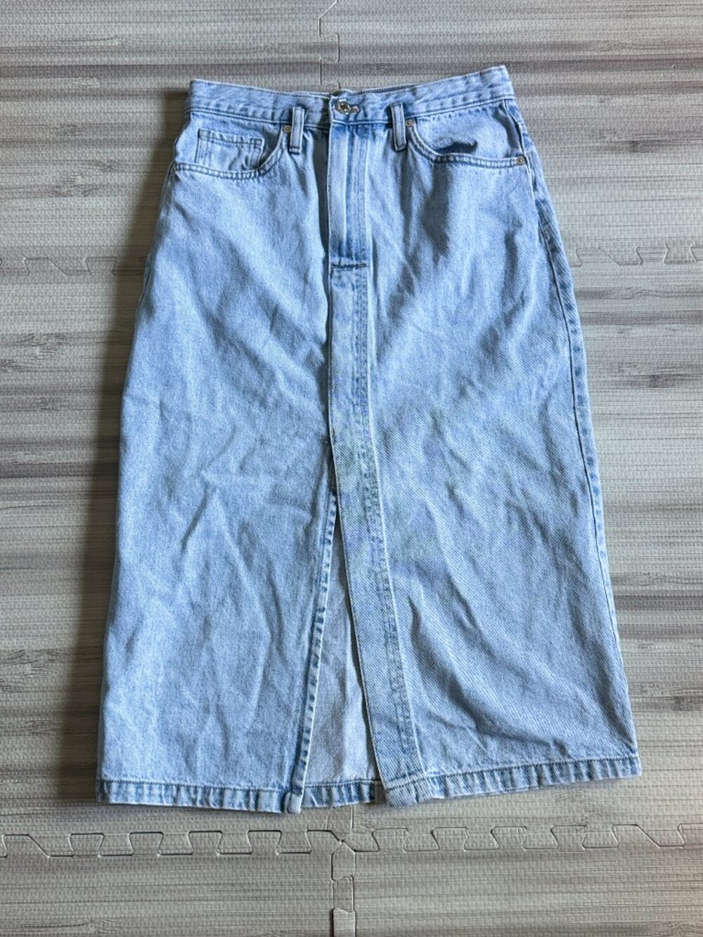 MNG Mango Women's Denim Midi Jean Skirt